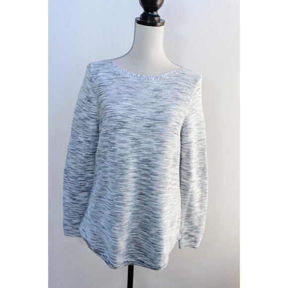 Chico's Spacedye Bateau-Neck Pullover Sweater comfy knit casual fall - Picture 1 of 5